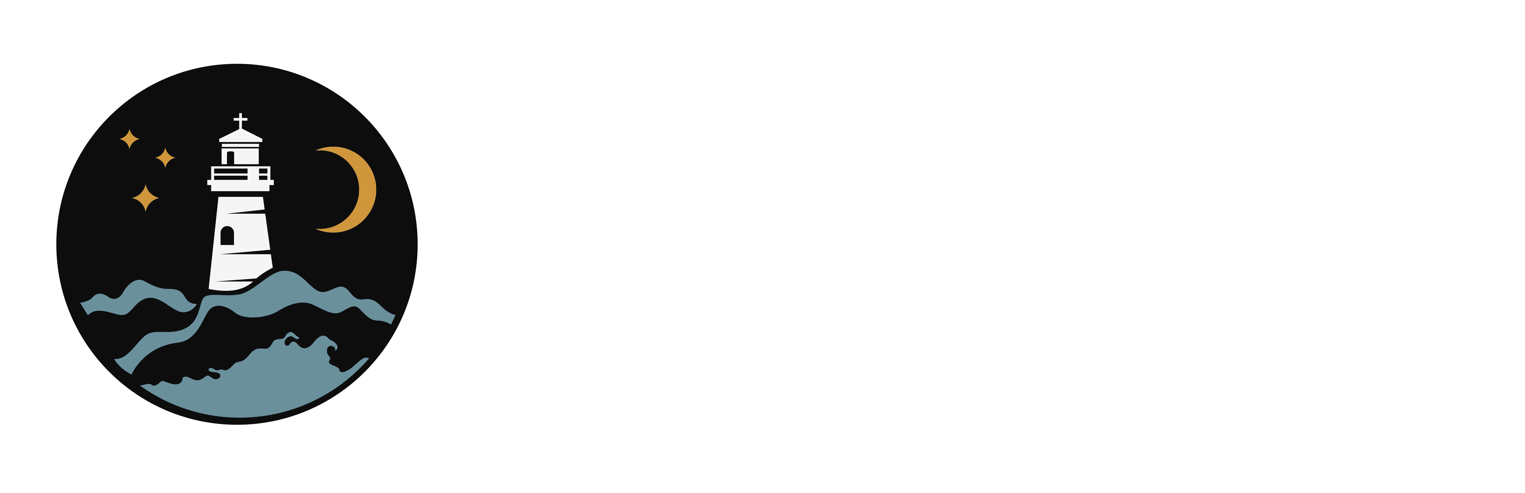 Logo for Lighthouse Counseling Solutions. It features a lighthouse icon with a crescent moon and stars on a black background, next to the text LIGHTHOUSE in large letters and COUNSELING SOLUTIONS in smaller letters.